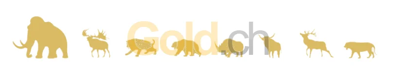 Tiermotive der Serie Giganten der Eiszeit