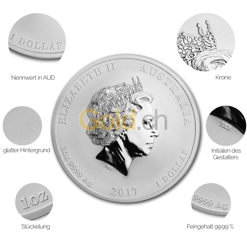 Silbermünze Dragon & Phoenix - Details des Avers