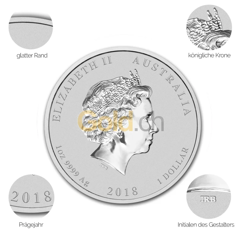 Silbermünze Dragon & Tiger - Details des Avers Silbermünze Dragon & Tiger - Details des Avers