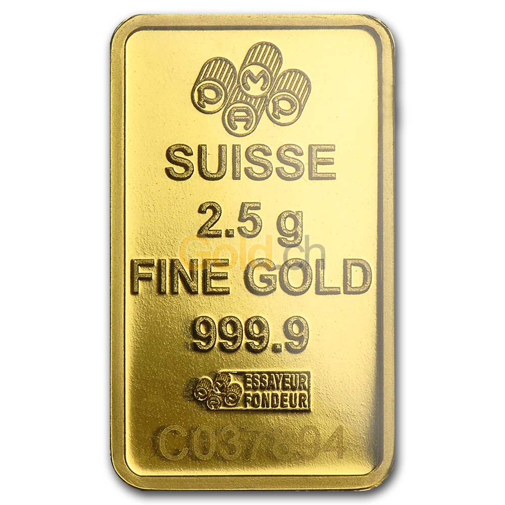 Goldbarren Preisvergleich: 2,5 Gramm Gold kaufen