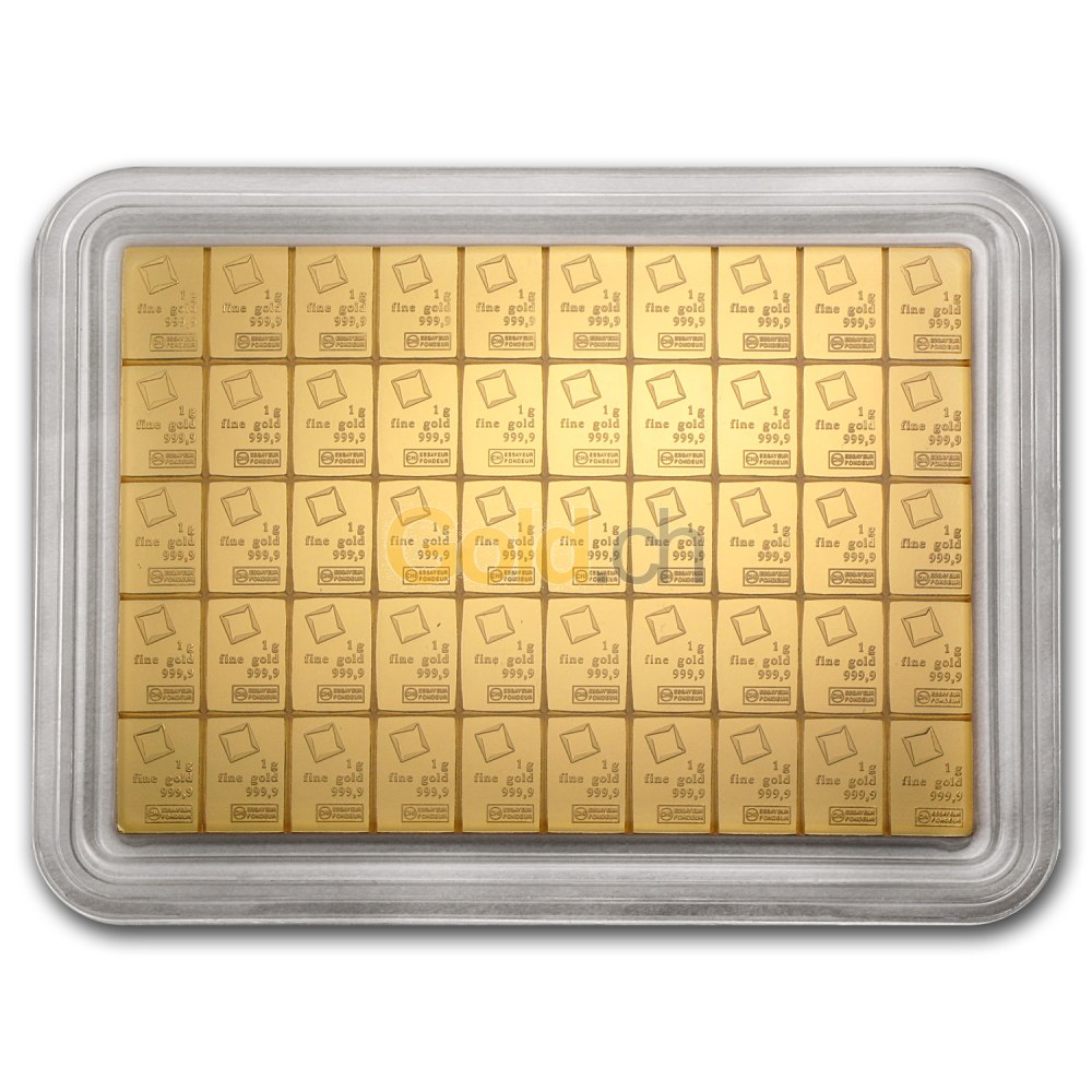 Gold Tafelbarren Preisvergleich: Goldtafel 50 x 1g kaufen