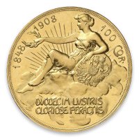 Historische 100 Kronen Goldmünze Avers