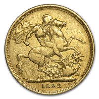 Gold Sovereign von 1822 - Revers