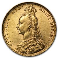 Gold Sovereign von 1887-1892 - Victoria - Avers