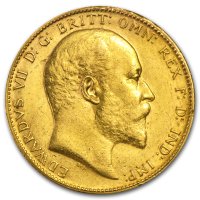 Gold Sovereign von 1908-1910 - Edward VII - Avers