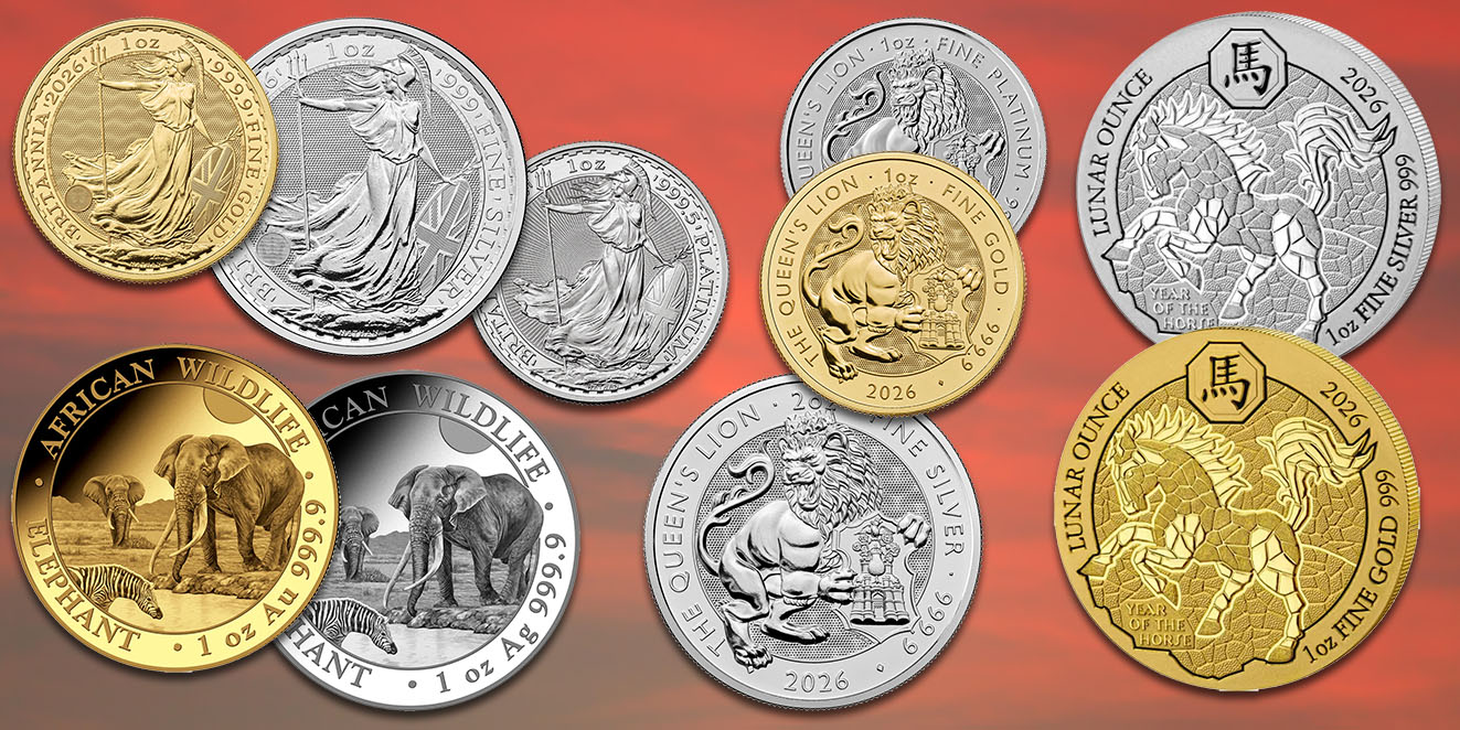 Bullion-Neuheiten für 2026 in Gold, Silber und Platin