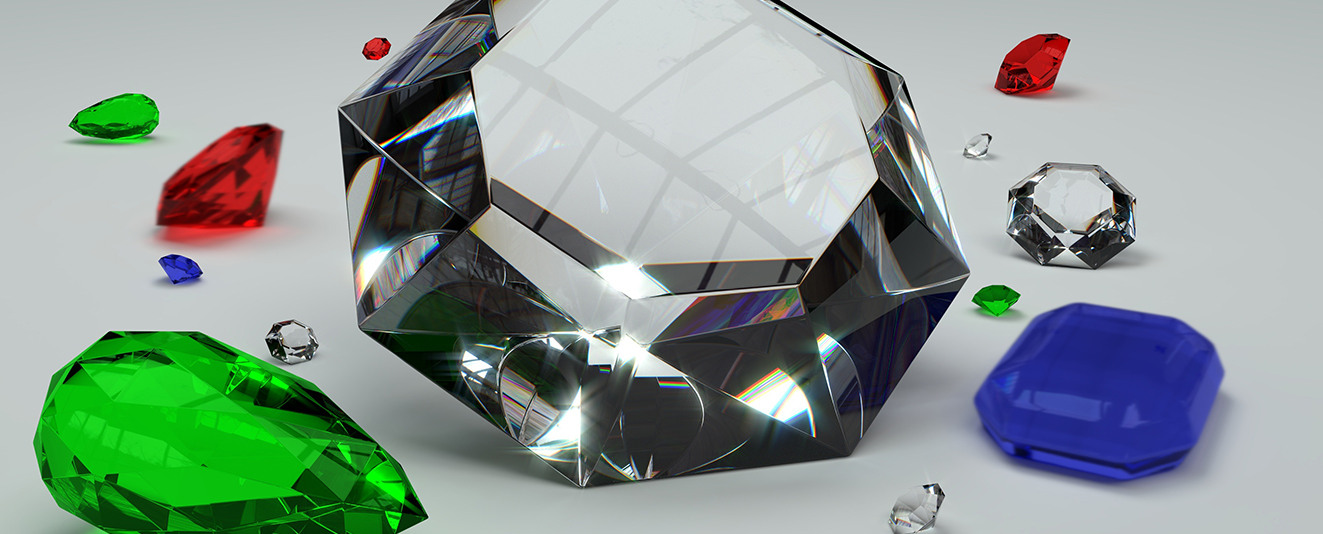 Brillanten sind geschliffene Diamanten oder andere Edelsteine, die definierte Formen besitzen