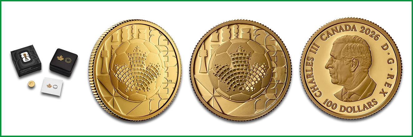 1/4 oz Goldmünze The Beautiful Game, © Royal Canadian Mint