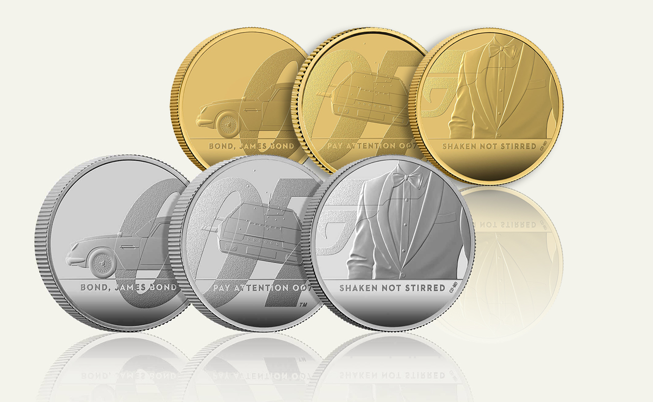 James Bond Münzreihe der Royal Mint in Gold und Silber