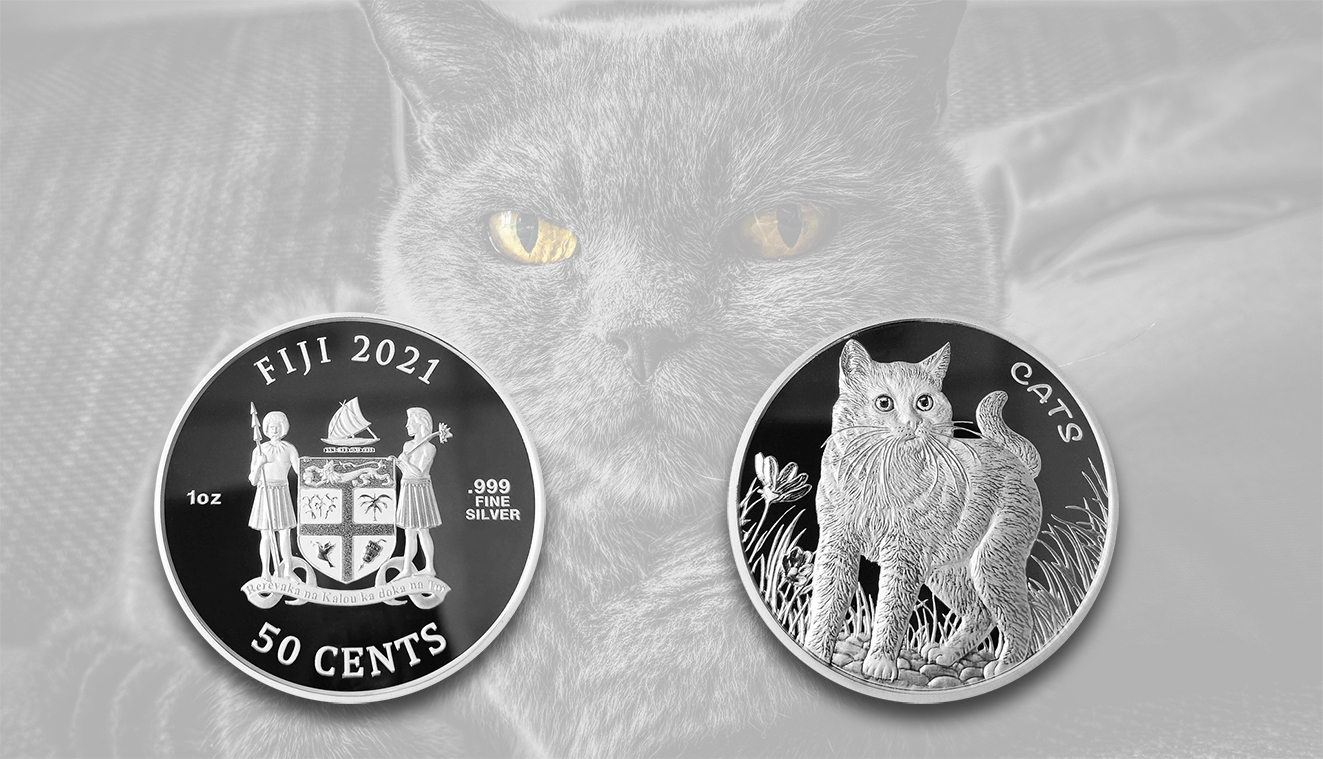 Weltneuheit: Start der Silbermünzserie Fiji Cats